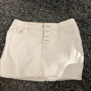 White jean skirt